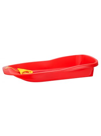 RED SLED WITH METAL SLEIGH RUNNERS