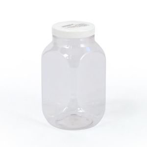 PET-JAR 1L OCTAGONAL/WHITE LID