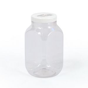 PET-JAR 1L OCTAGONAL/WHITE LID