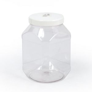 PET-JAR 2L OCTAGONAL/WHITE LID